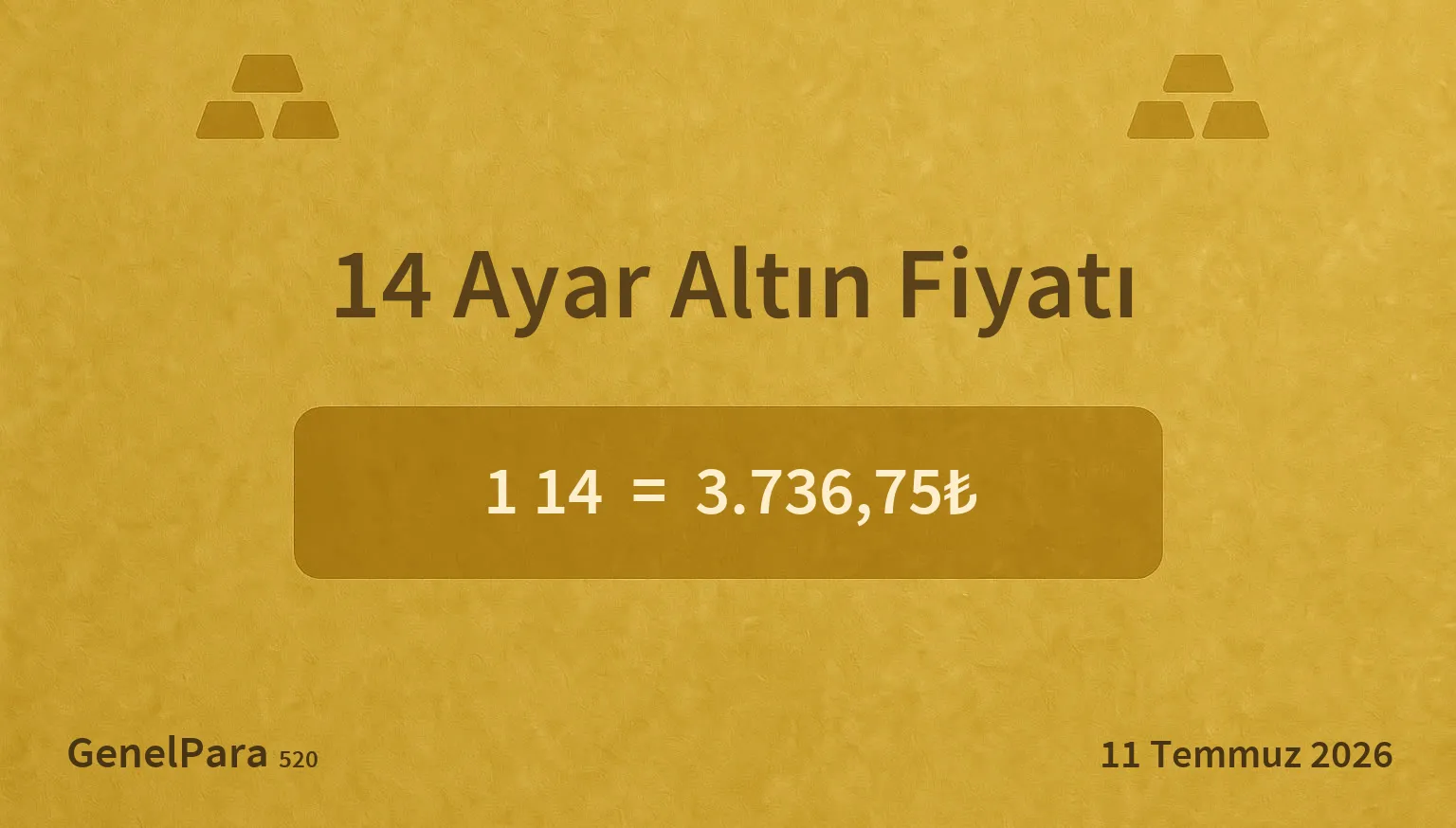 14 Ayar Altın Fiyatı