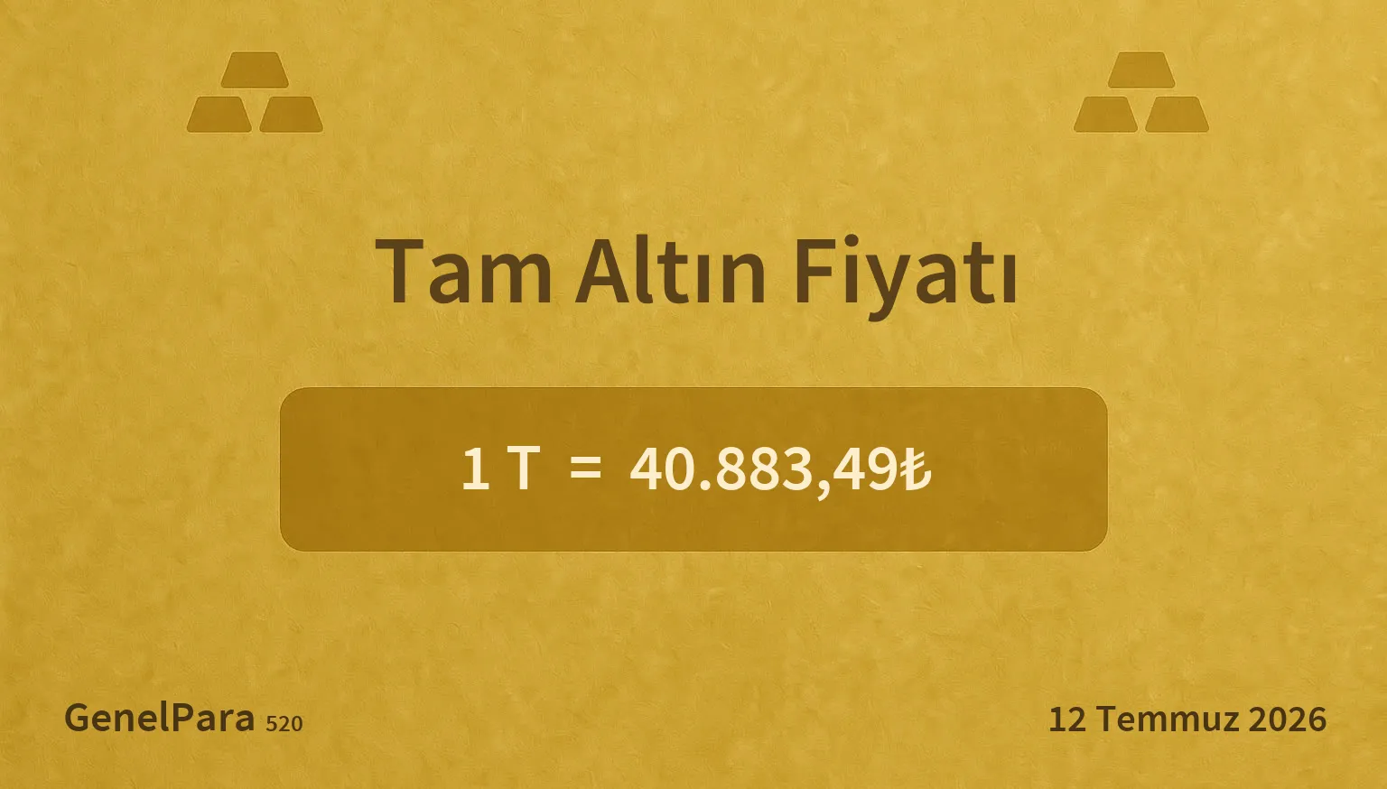Tam Altın Fiyatı