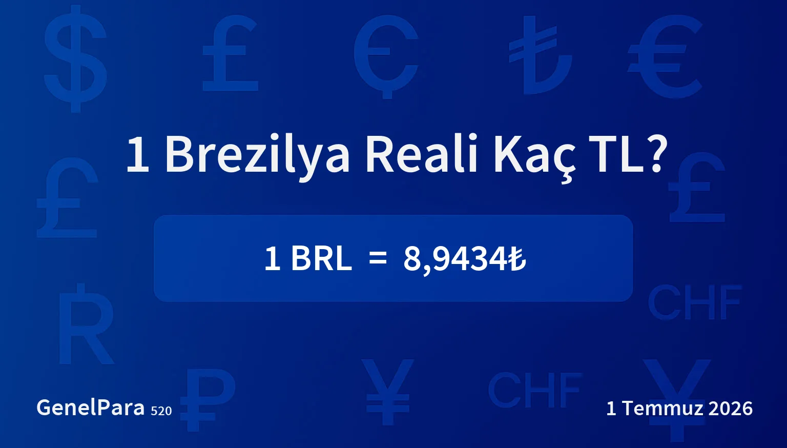 Brezilya Reali (BRL) Kuru
