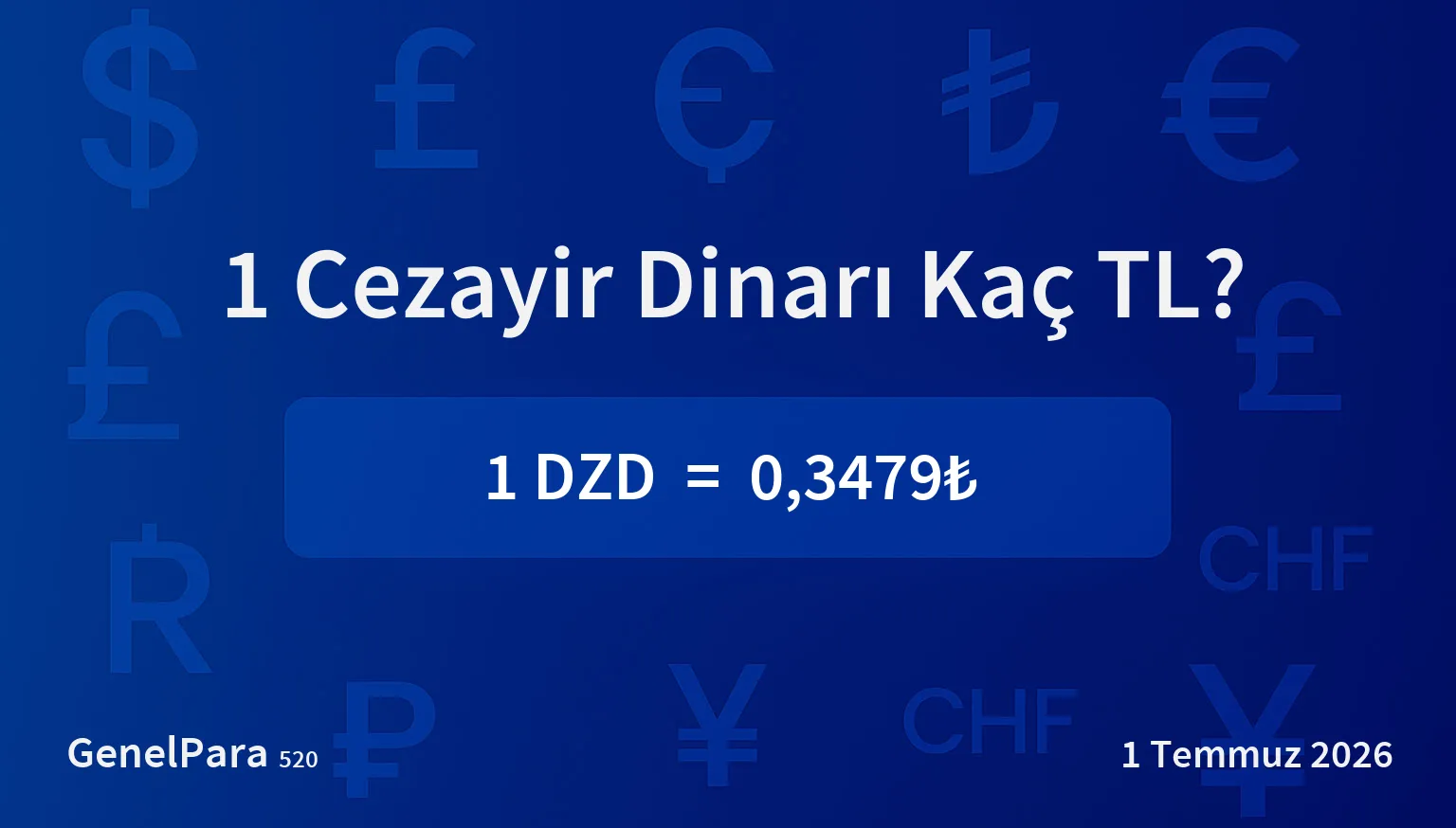 Cezayir Dinarı (DZD) Kuru