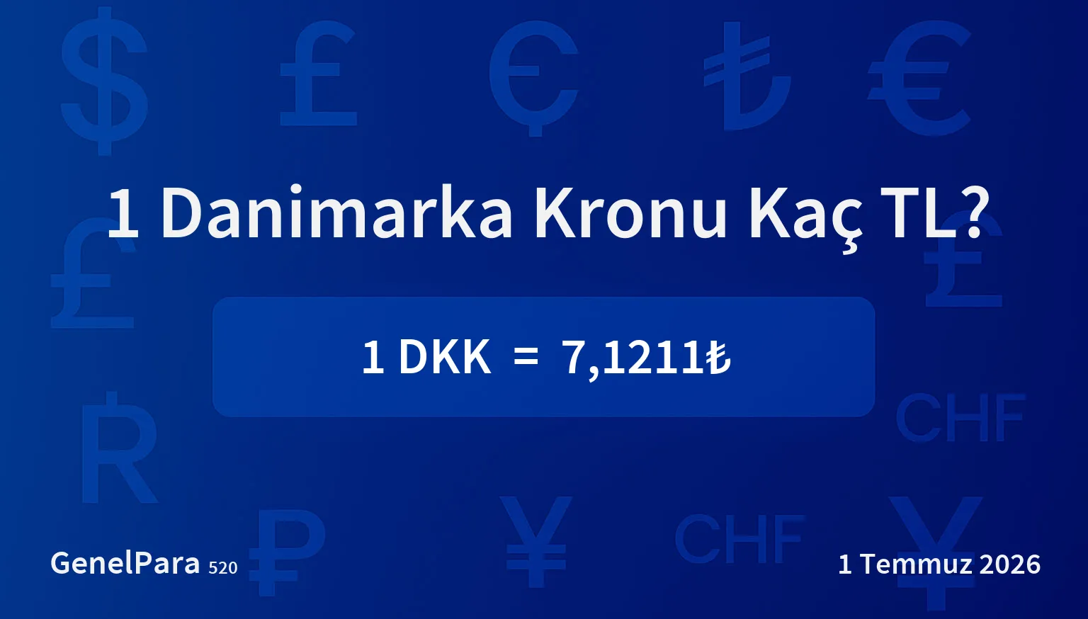 Danimarka Kronu (DKK) Kuru