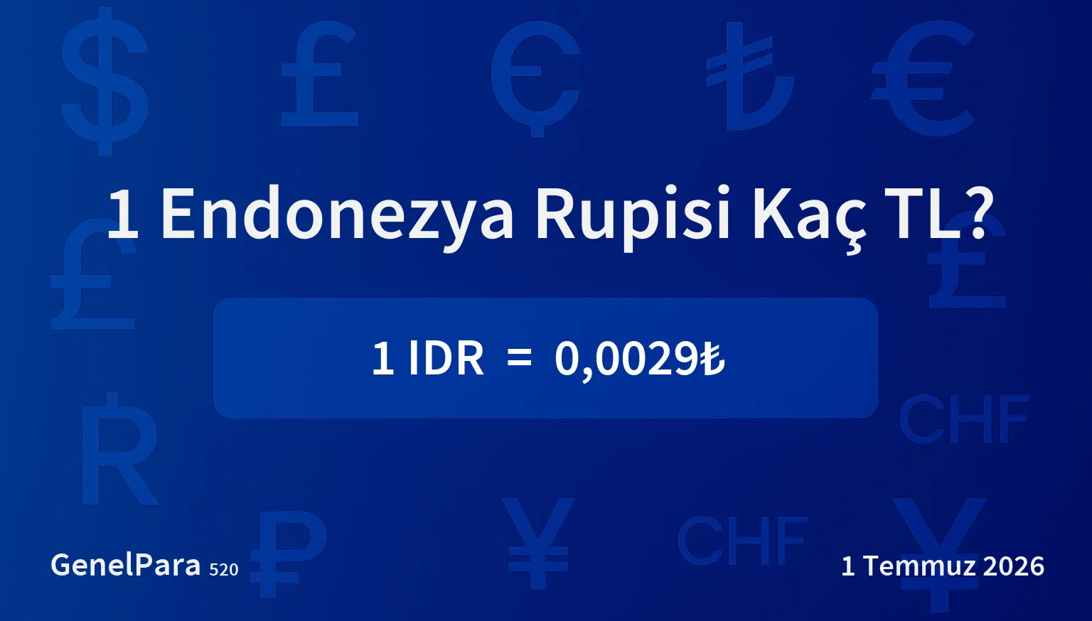 Endonezya Rupisi (IDR) Kuru