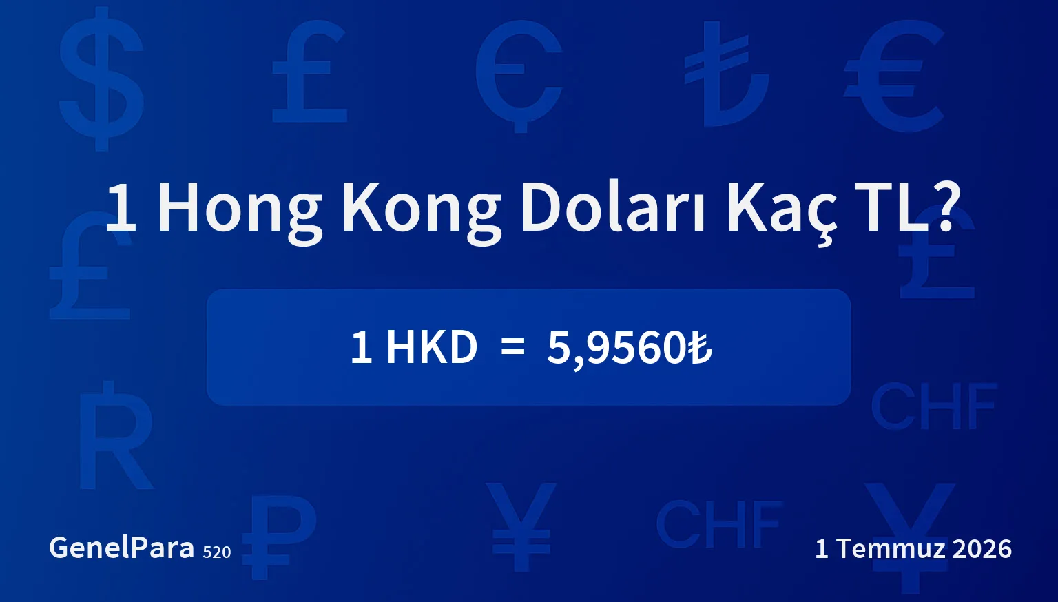 Hong Kong Doları (HKD) Kuru