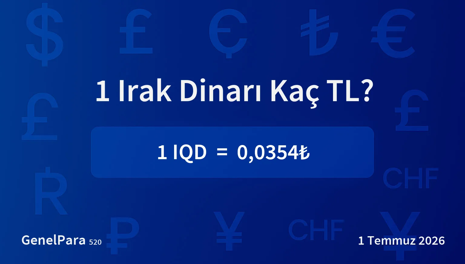 Irak Dinarı (IQD) Kuru