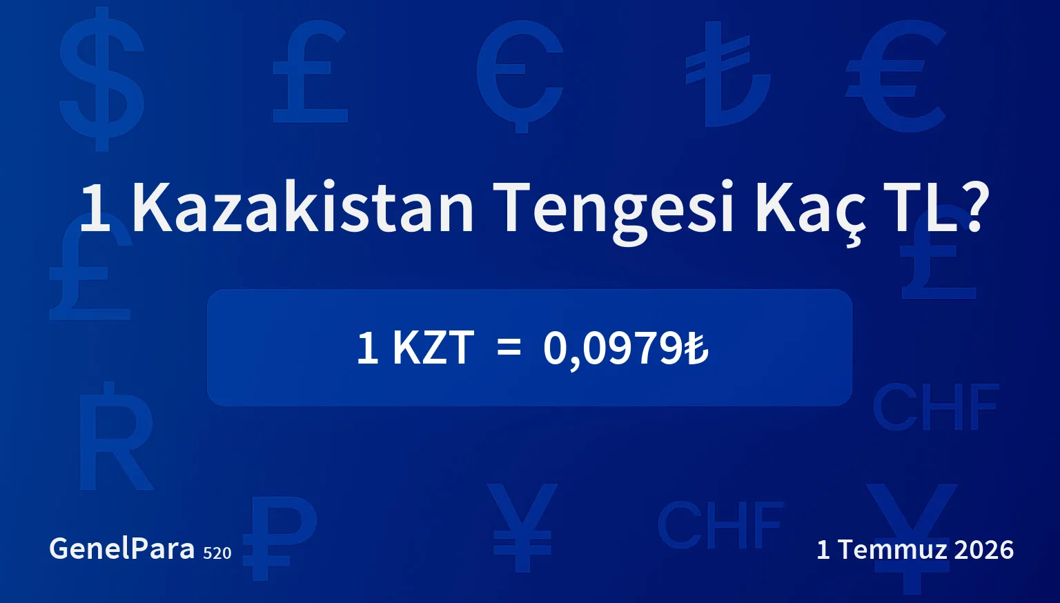 Kazakistan Tengesi (KZT) Kuru