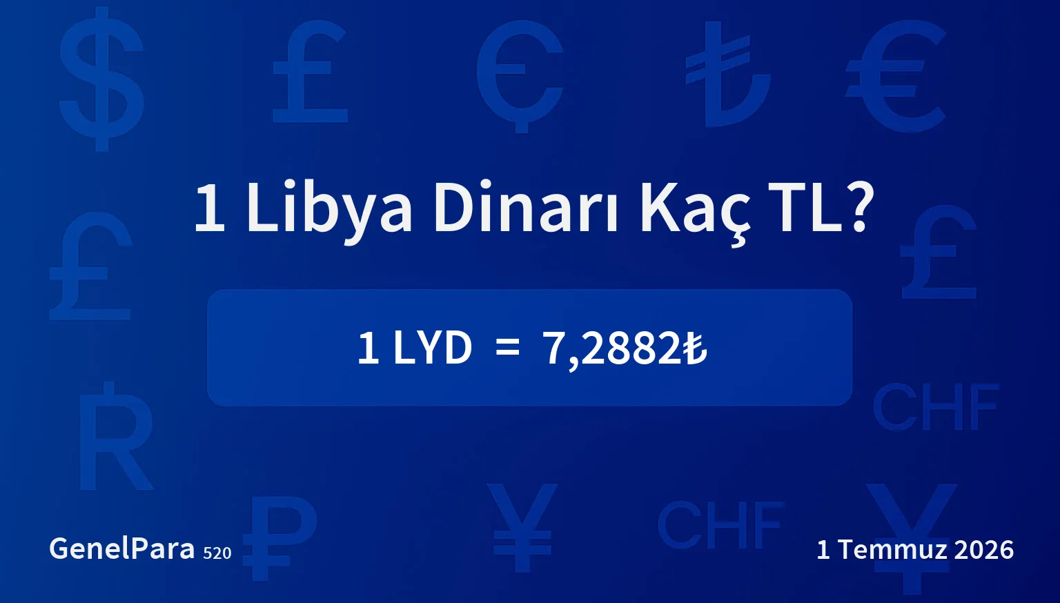 Libya Dinarı (LYD) Kuru
