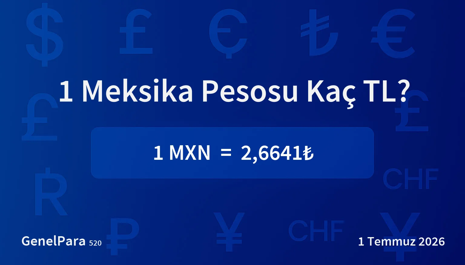 Meksika Pesosu (MXN) Kuru