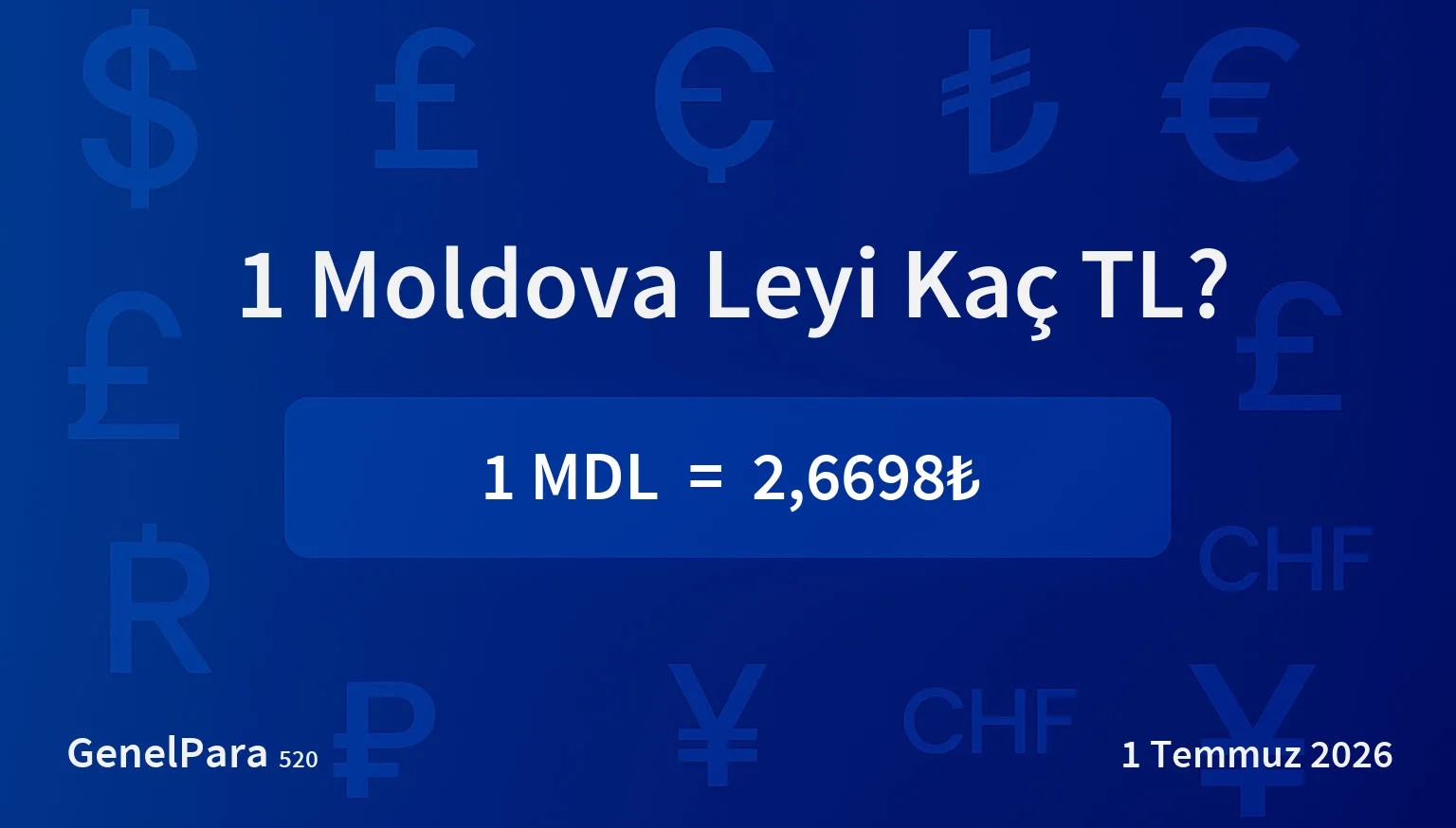 Moldova Leyi (MDL) Kuru