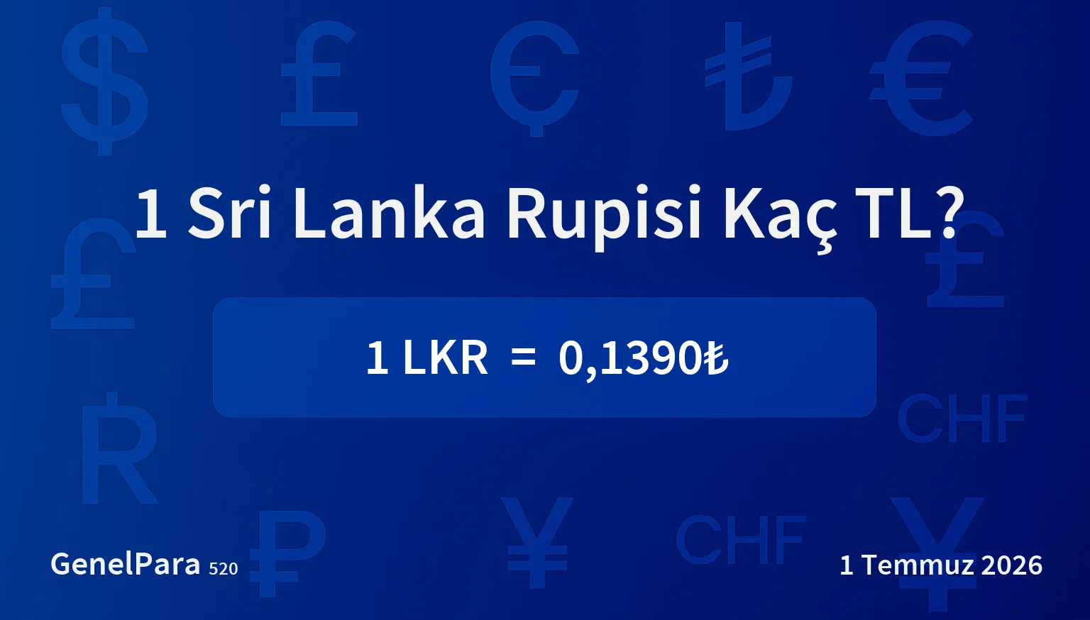 Sri Lanka Rupisi (LKR) Kuru