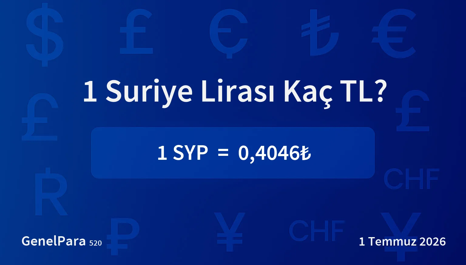 Suriye Lirası (SYP) Kuru