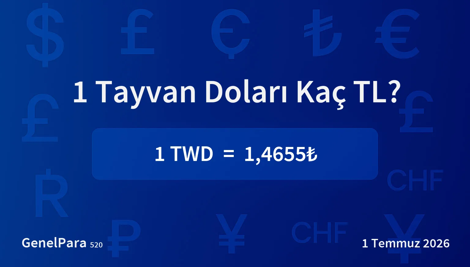 Tayvan Doları (TWD) Kuru