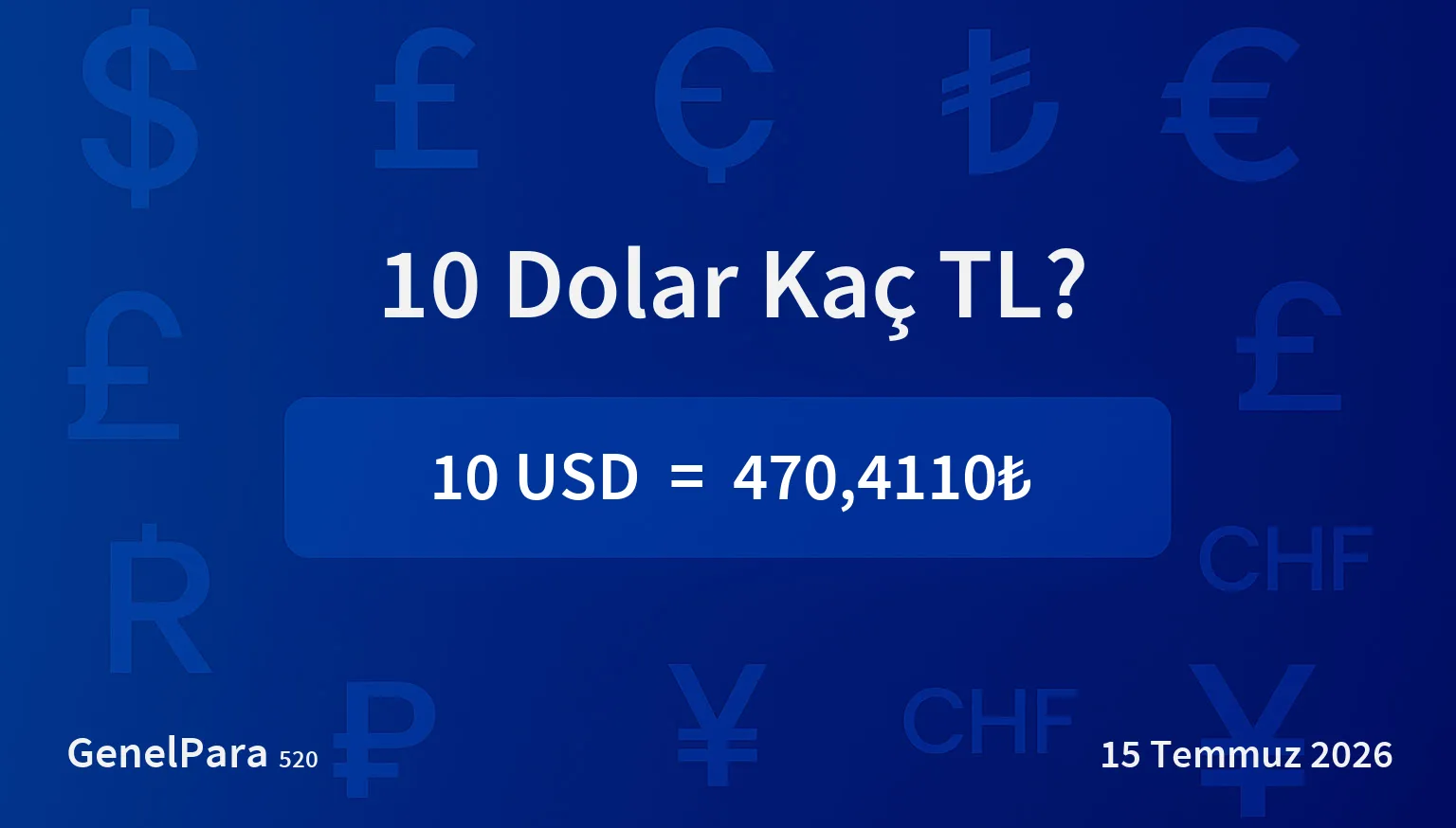 10.38 Dolar Kaç TL?