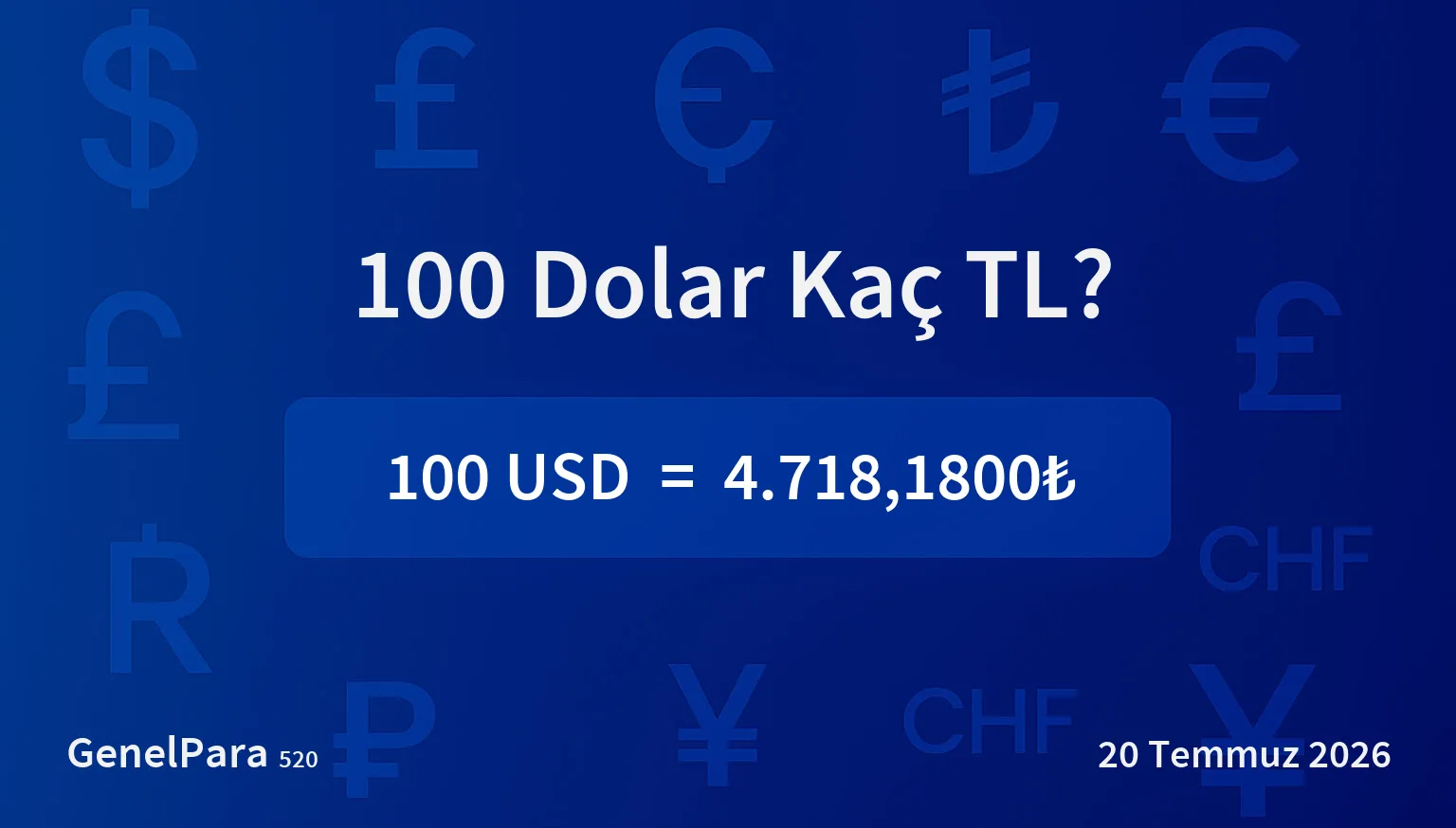 100.11 Dolar Kaç TL?