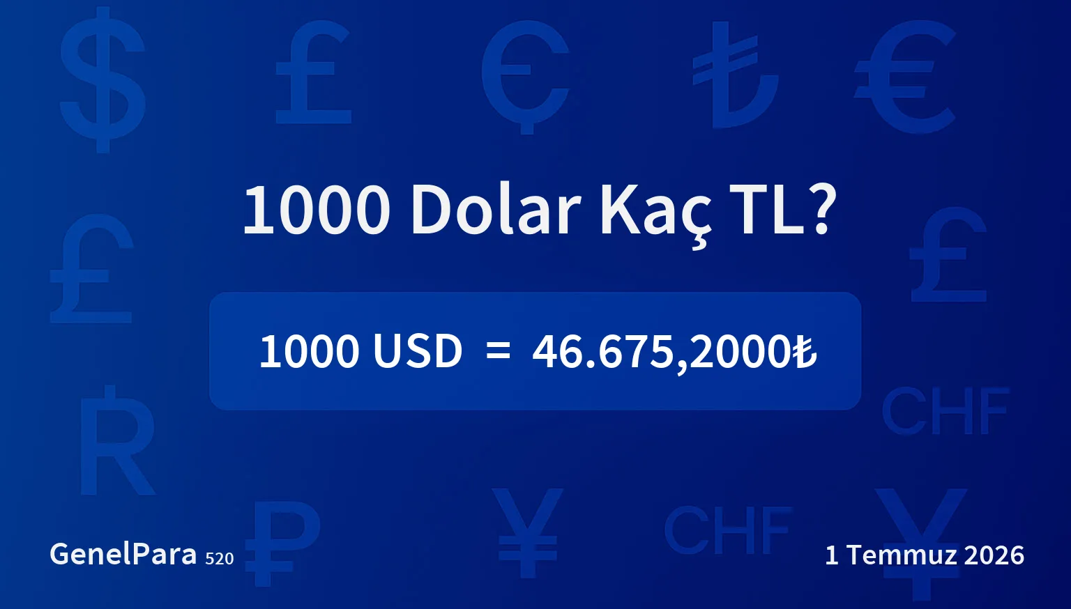 999.82 Dolar Kaç TL?