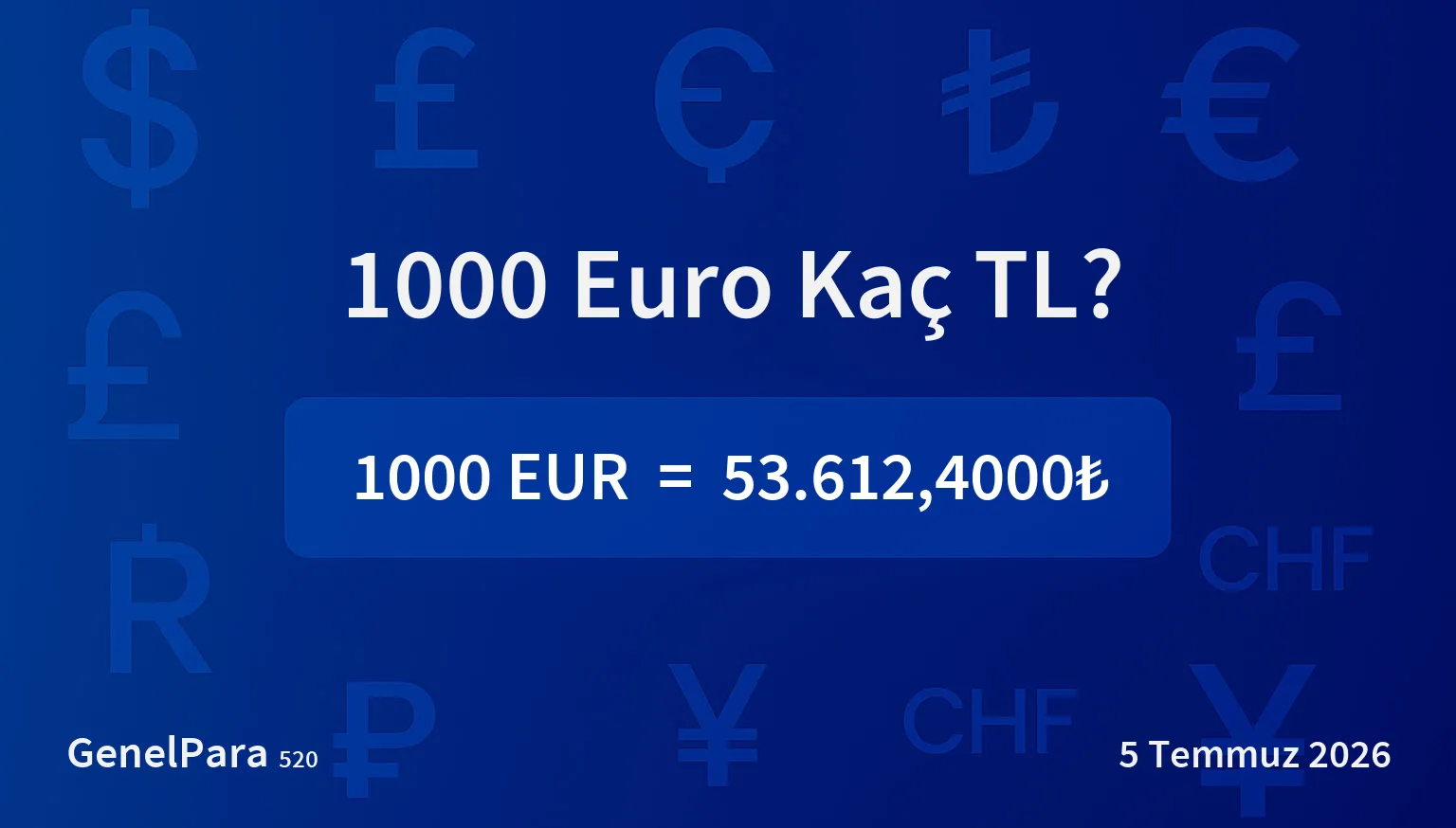 999.84 Euro Kaç TL?