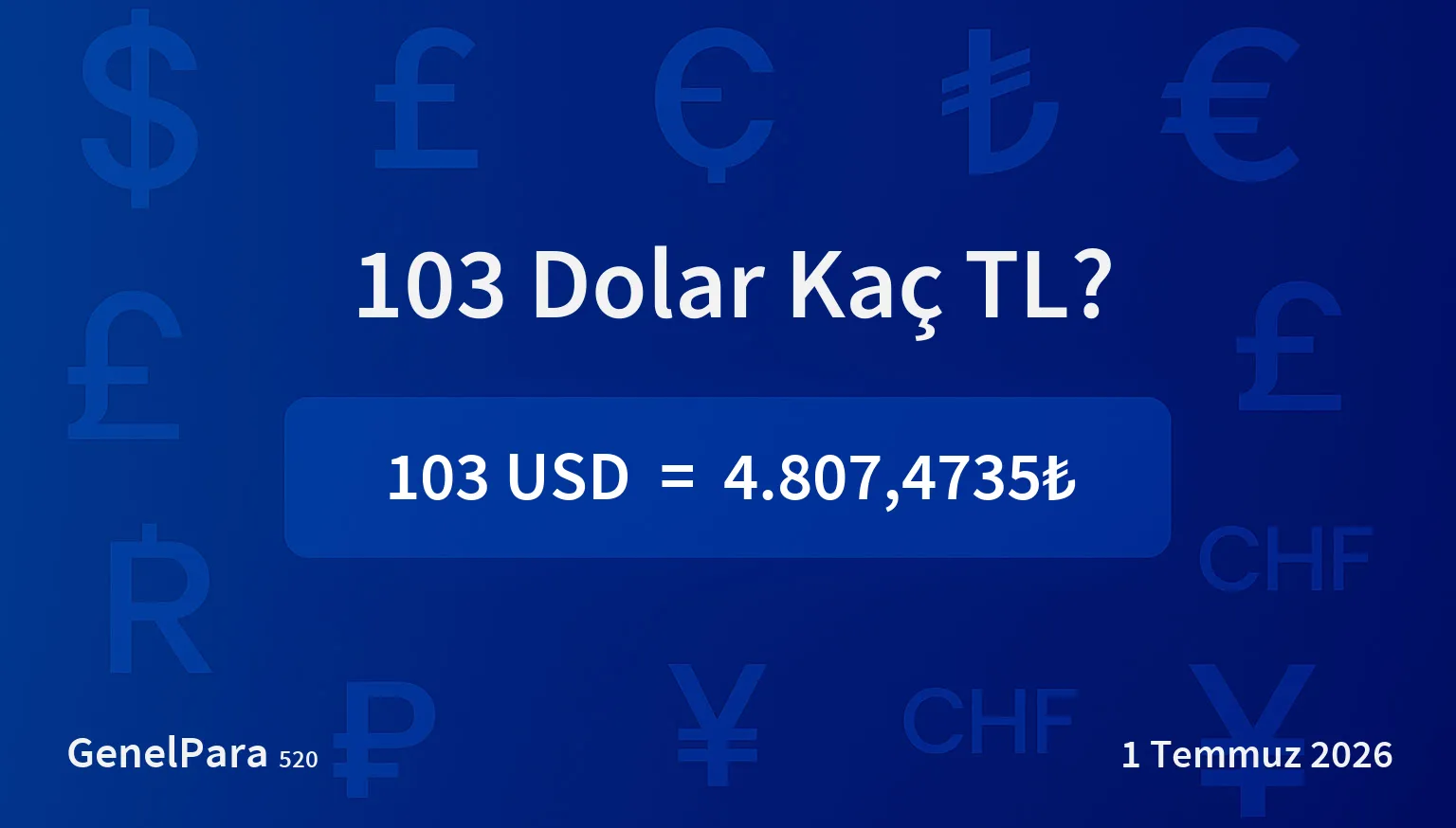 103 Dolar Kaç TL?