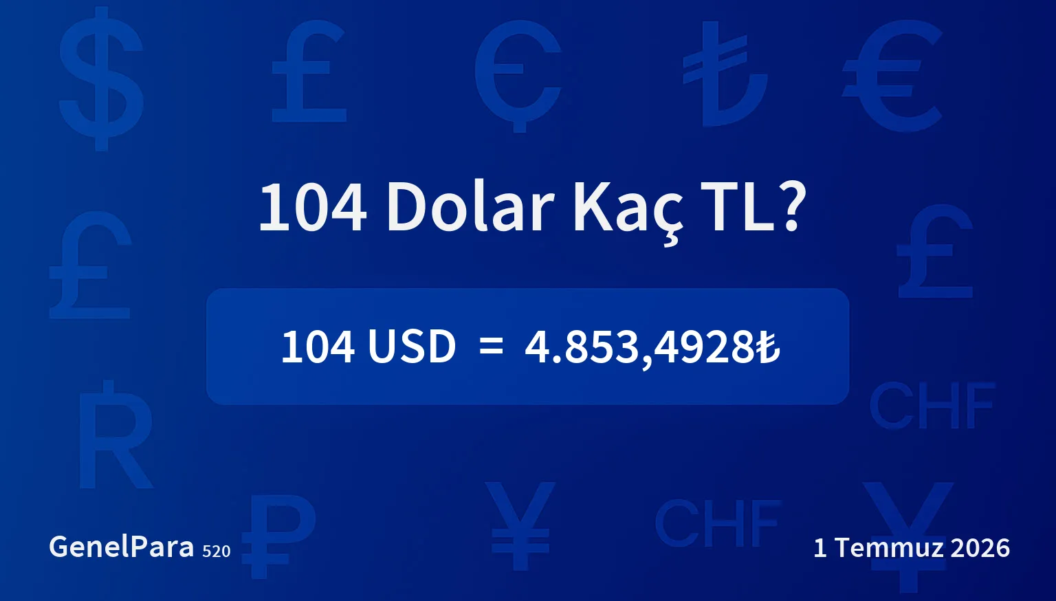 104.31 Dolar Kaç TL?