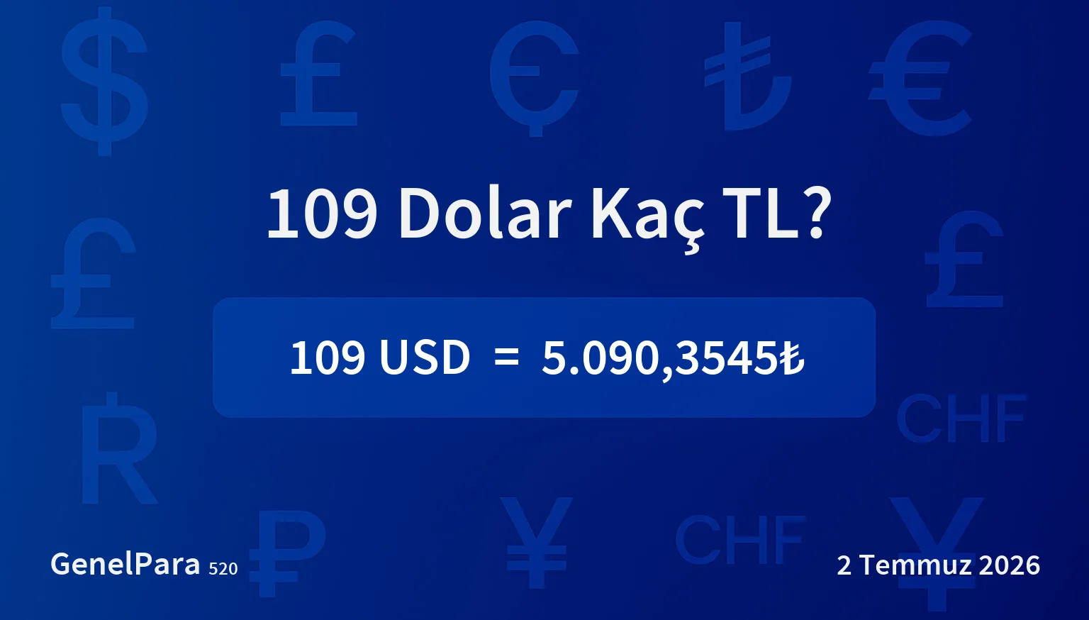 109.25 Dolar Kaç TL?