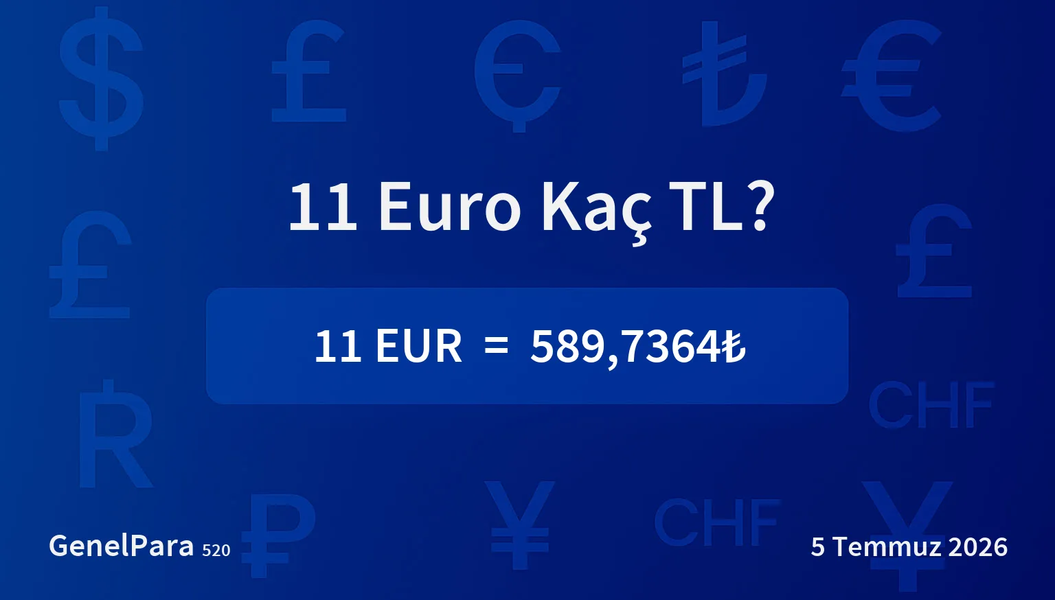 11.08 Euro Kaç TL?