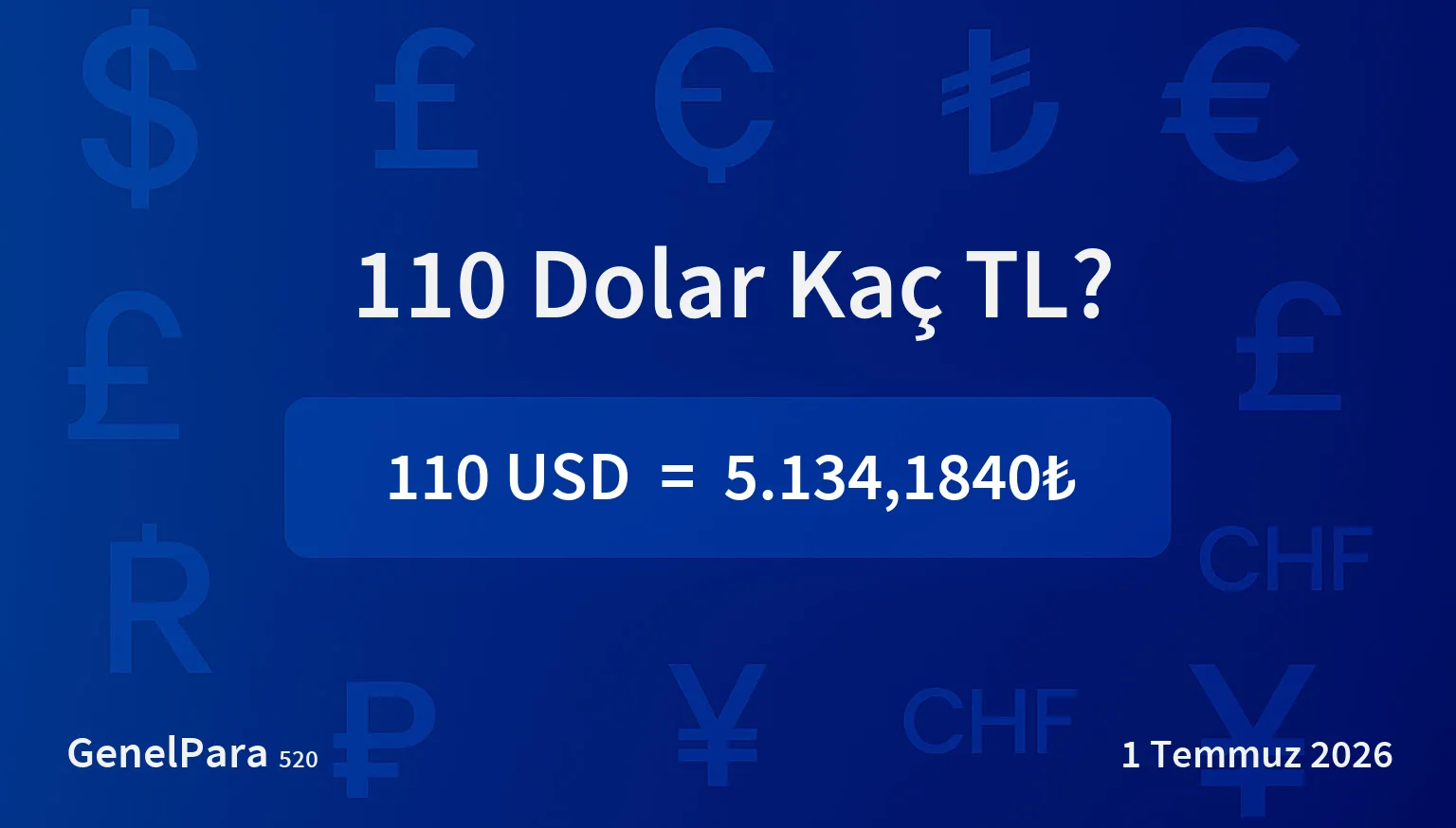 110 Dolar Kaç TL?