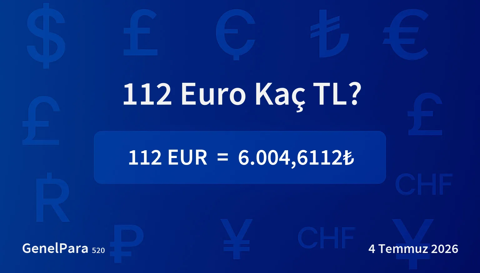 111.87 Euro Kaç TL?