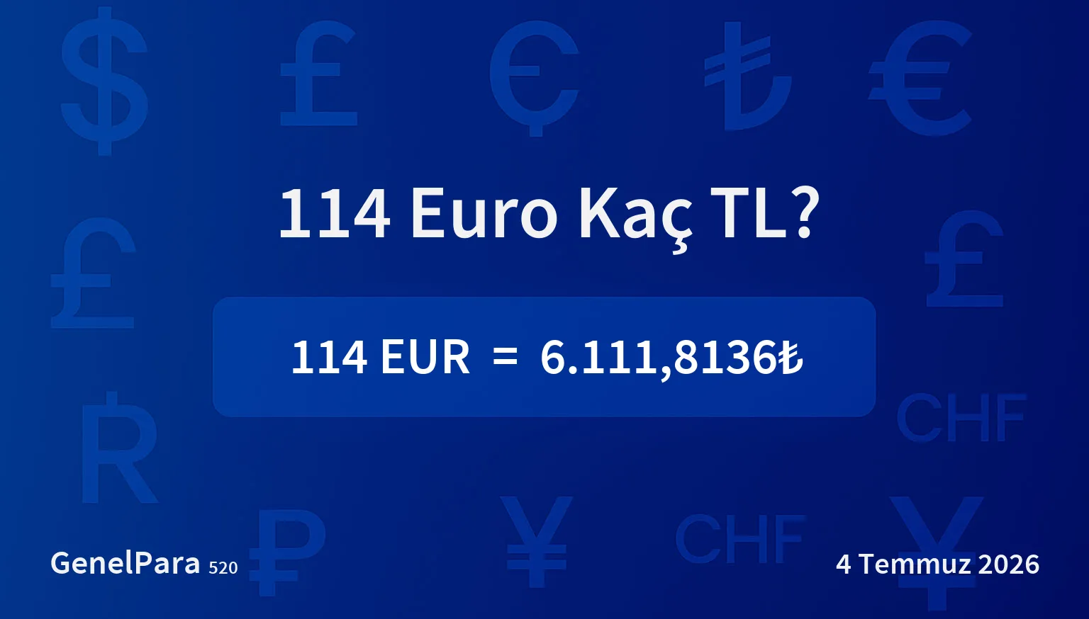 113.83 Euro Kaç TL?