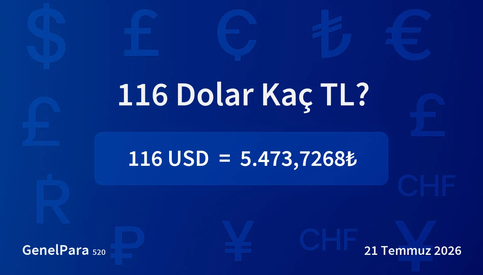 116.45 Dolar Kaç TL?