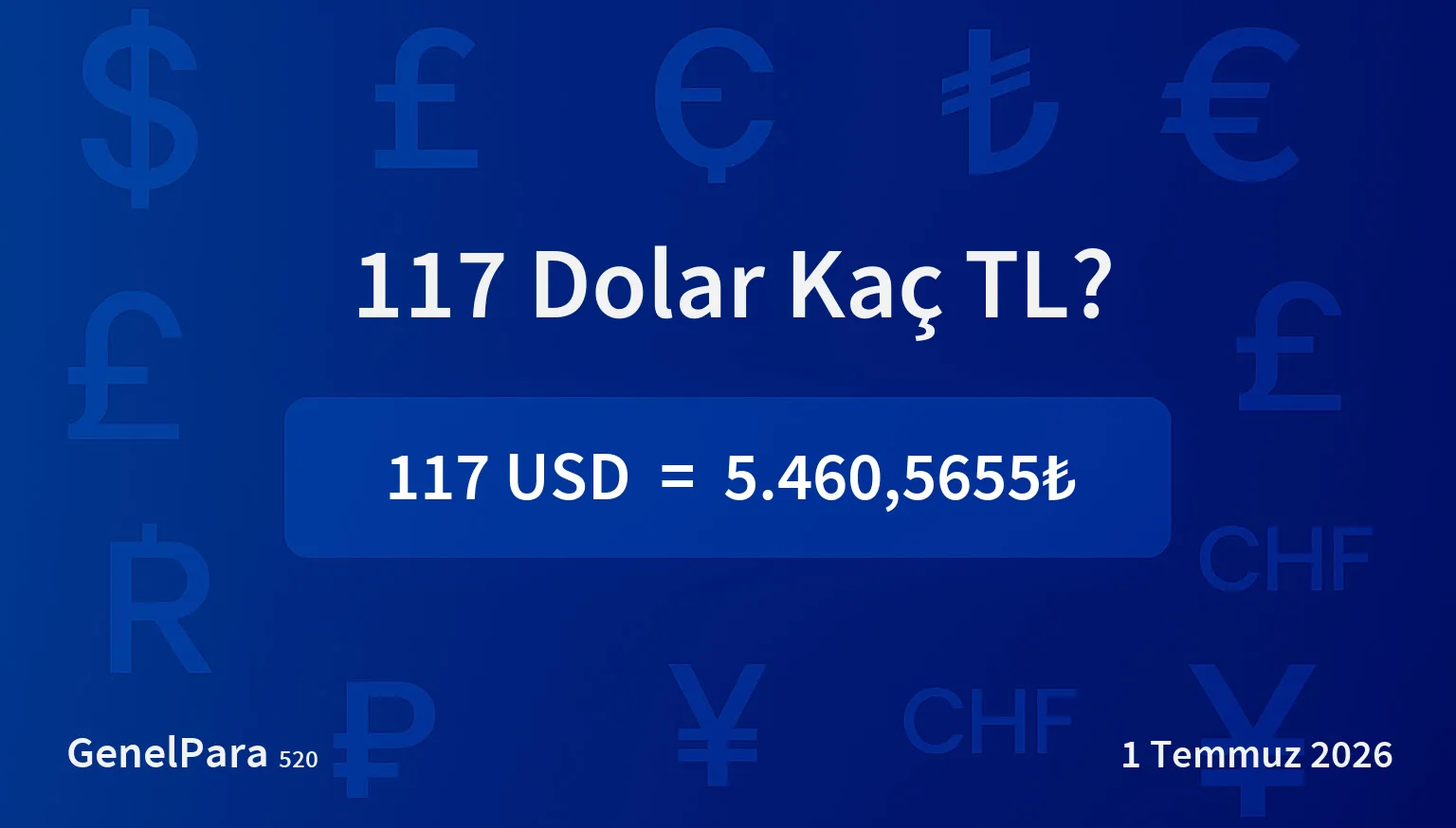 116.80 Dolar Kaç TL?