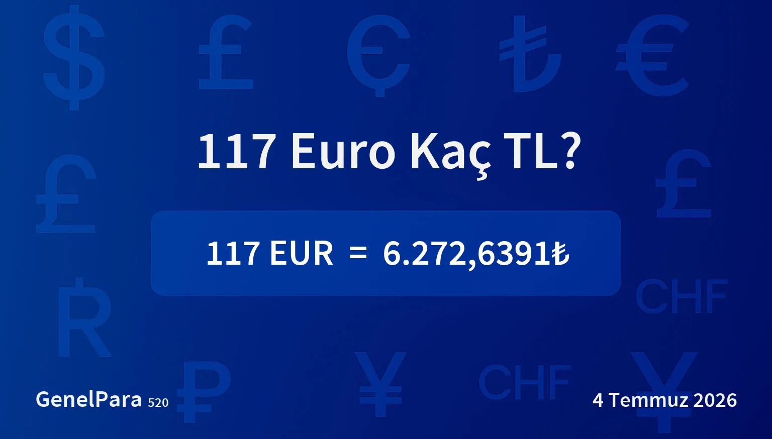 116.61 Euro Kaç TL?