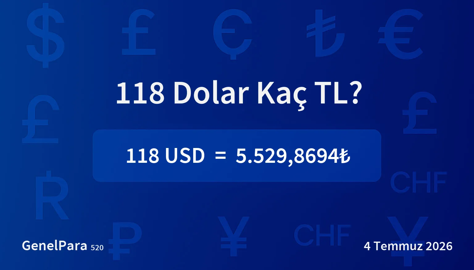 118 Dolar Kaç TL?