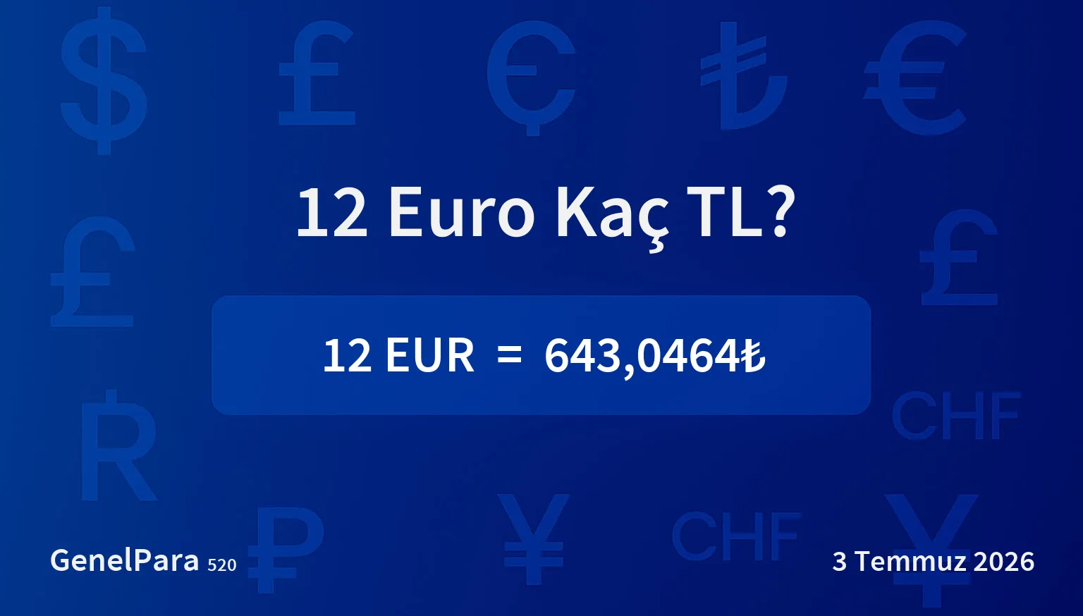 12 Euro Kaç TL?