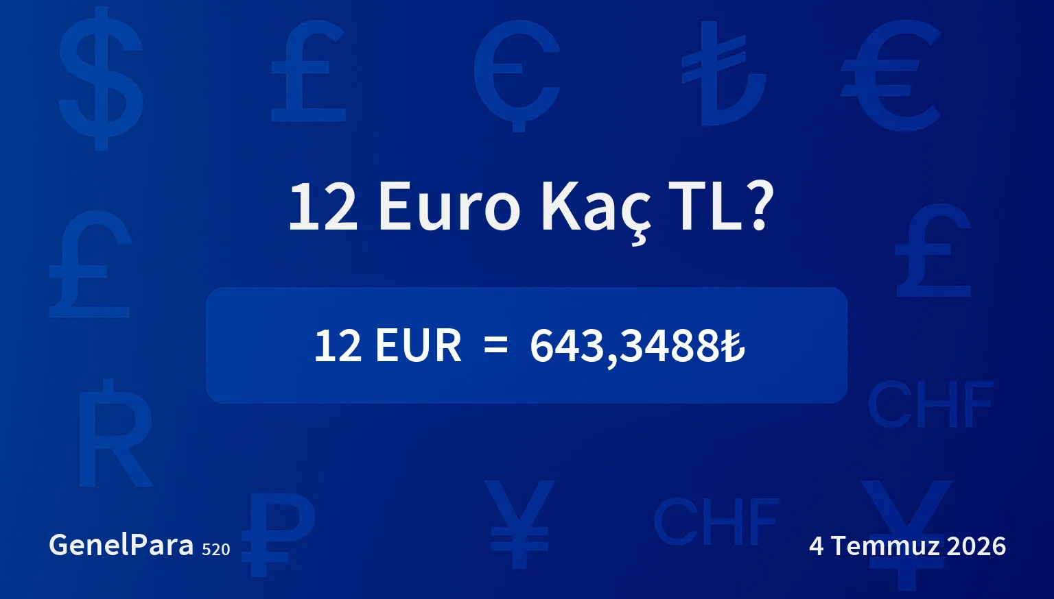 11.87 Euro Kaç TL?