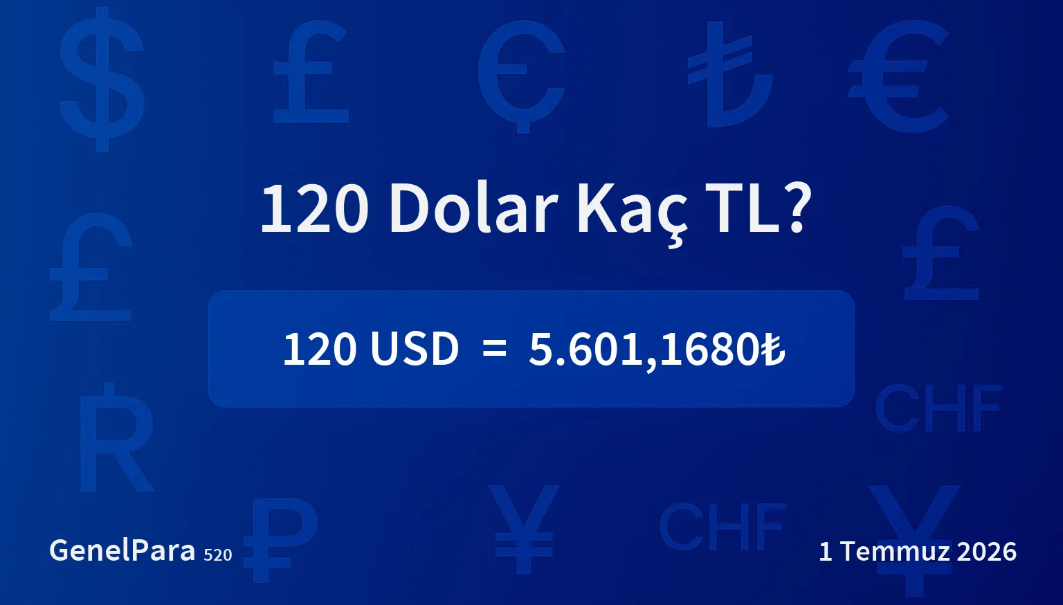 120 Dolar Kaç TL?