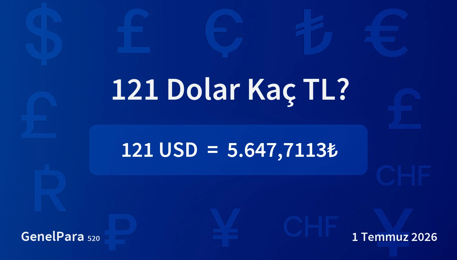 121 Dolar Kaç TL?