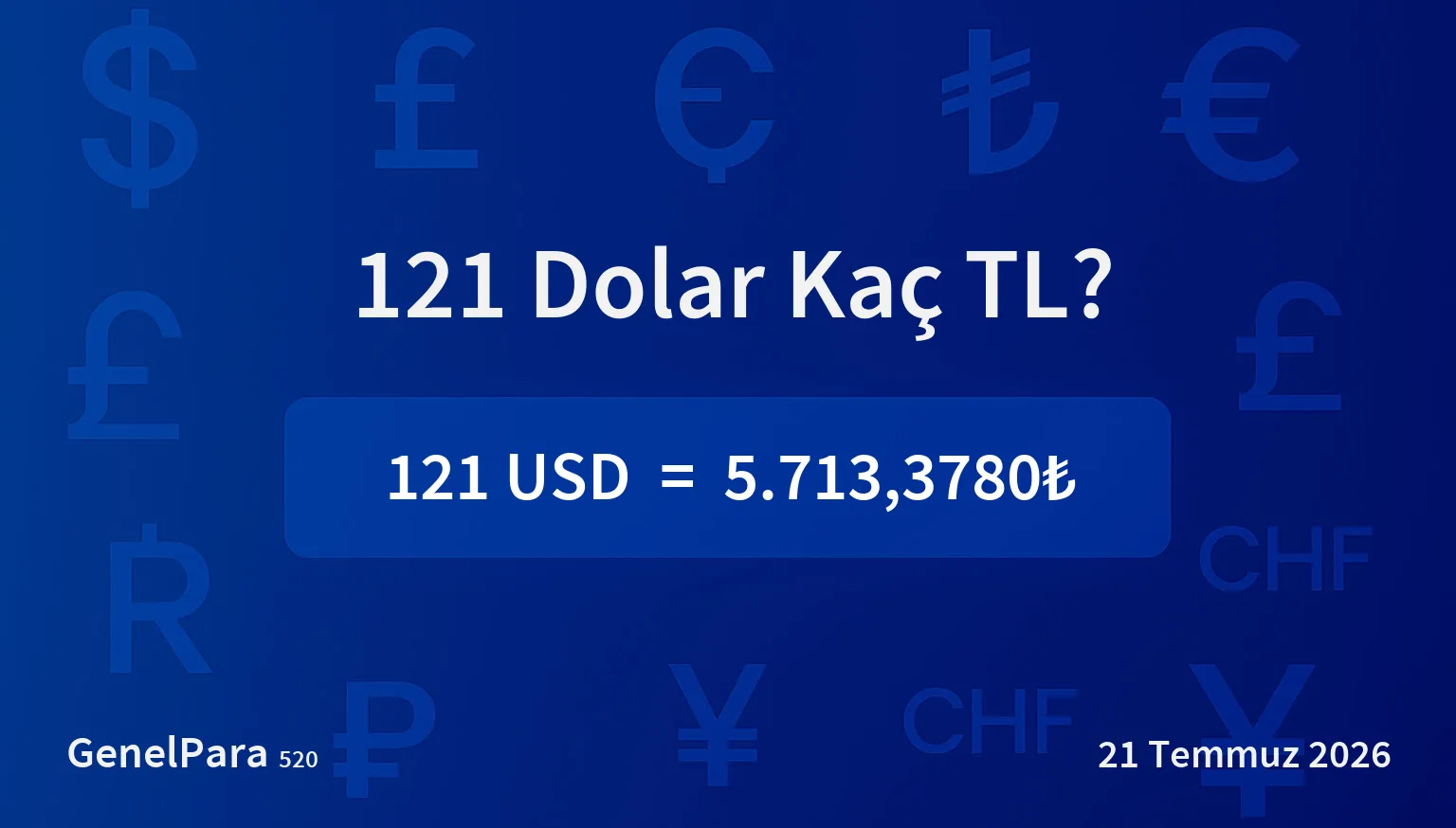 121.35 Dolar Kaç TL?