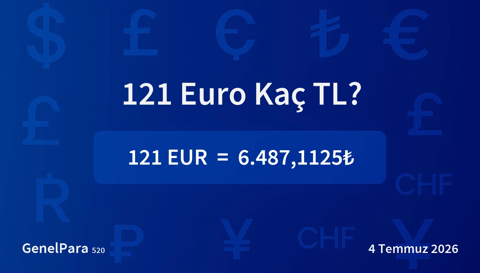 120.52 Euro Kaç TL?