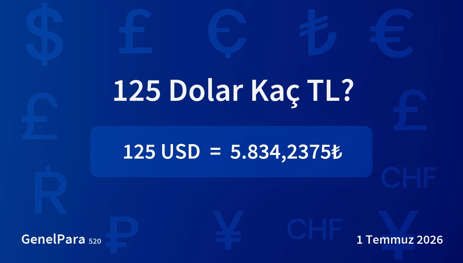 124.59 Dolar Kaç TL?