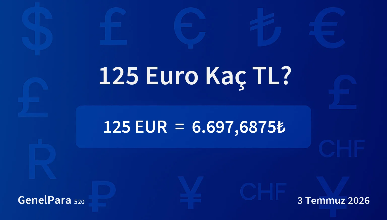 124.72 Euro Kaç TL?