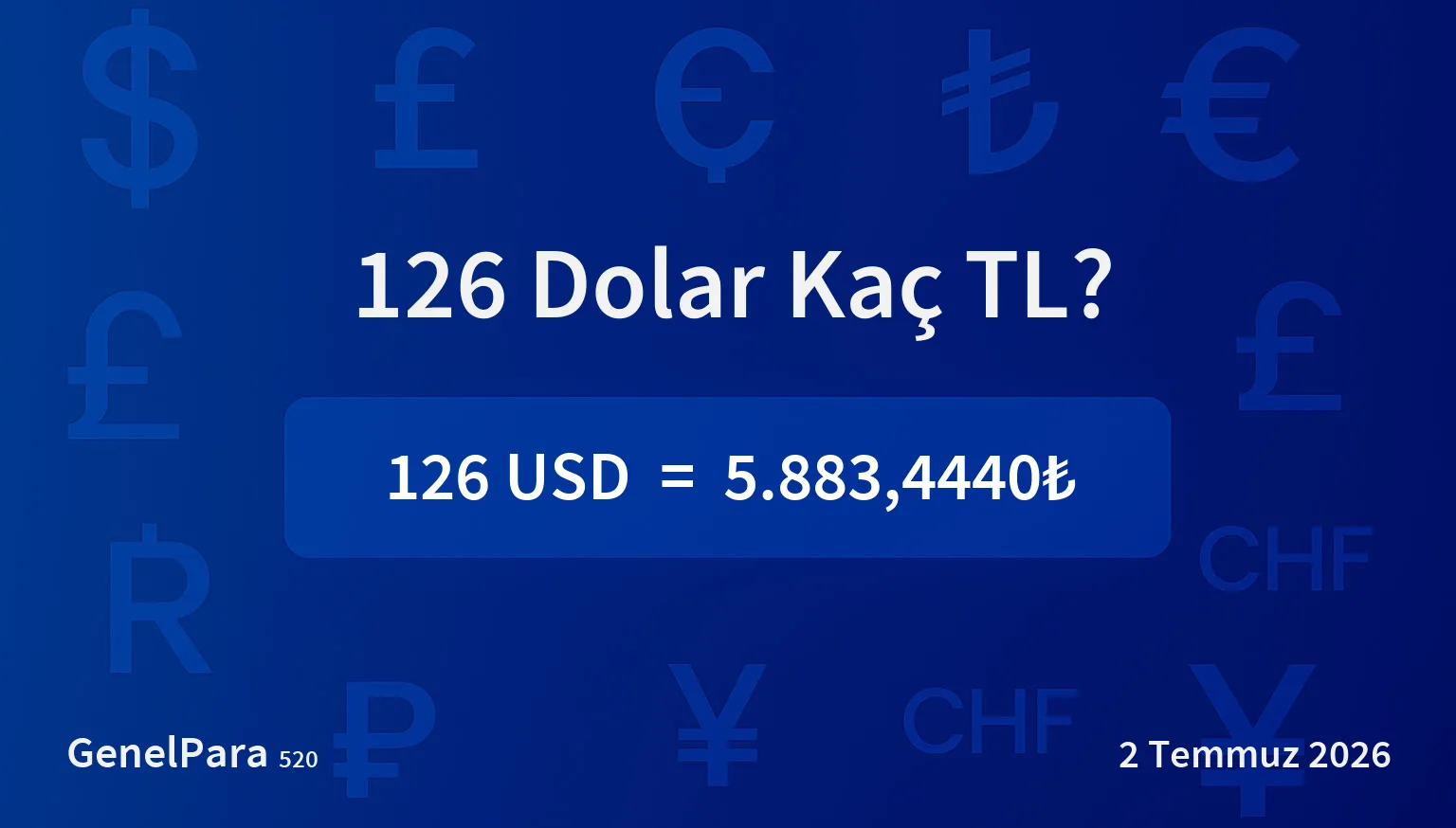 125.88 Dolar Kaç TL?