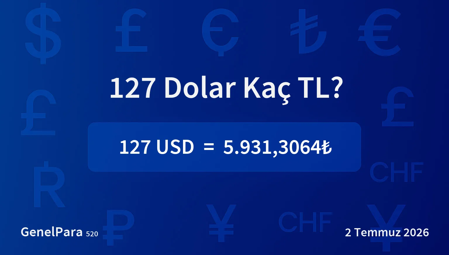 127 Dolar Kaç TL?
