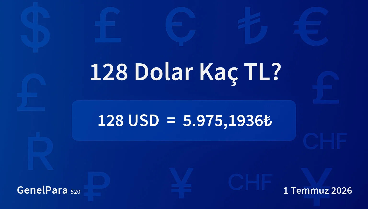 128 Dolar Kaç TL?