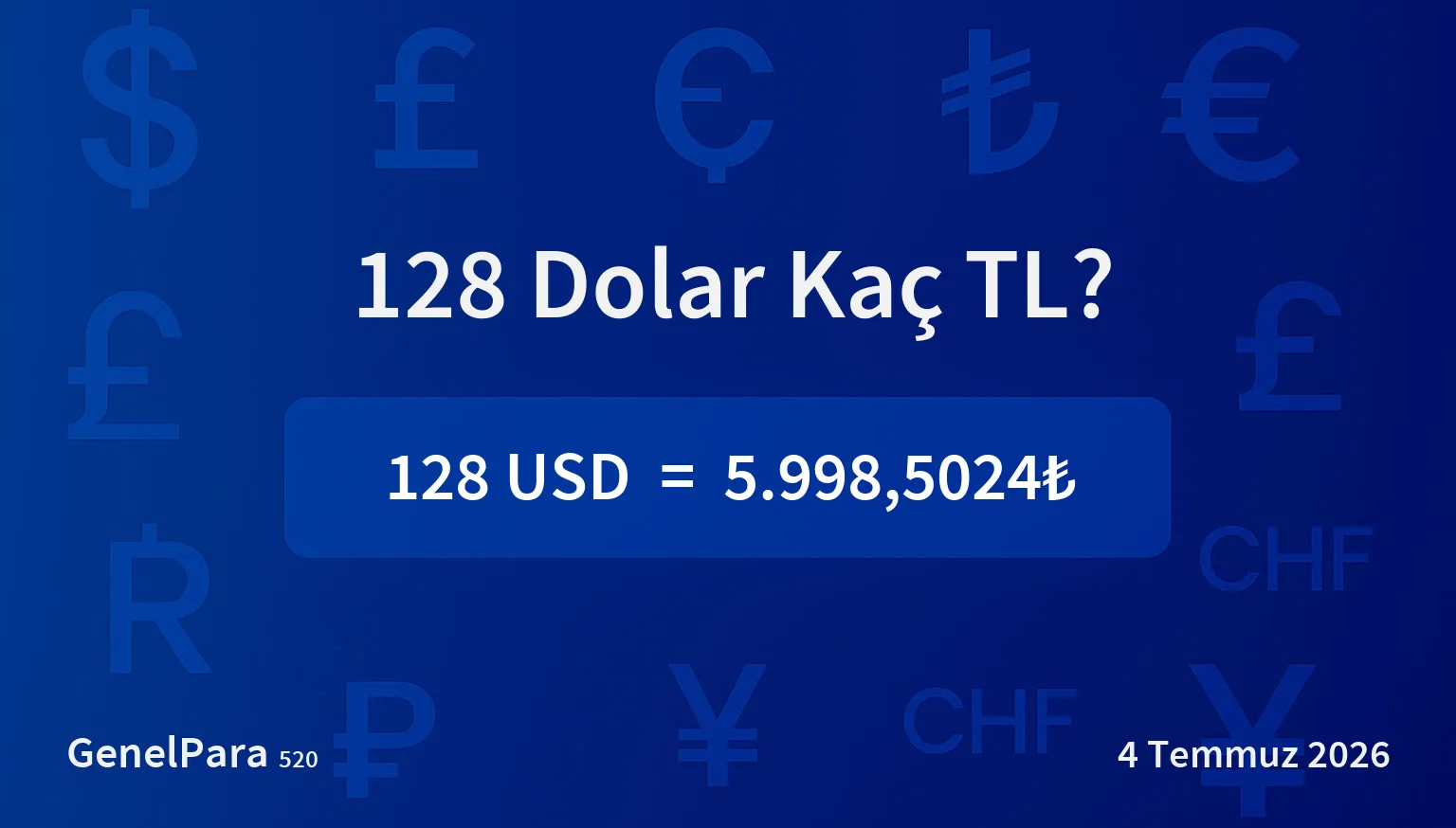 127.65 Dolar Kaç TL?