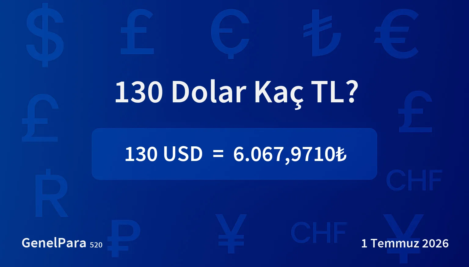 130 Dolar Kaç TL?