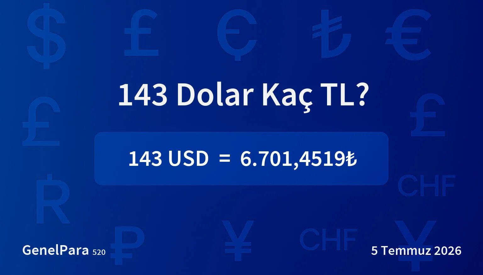 143.15 Dolar Kaç TL?