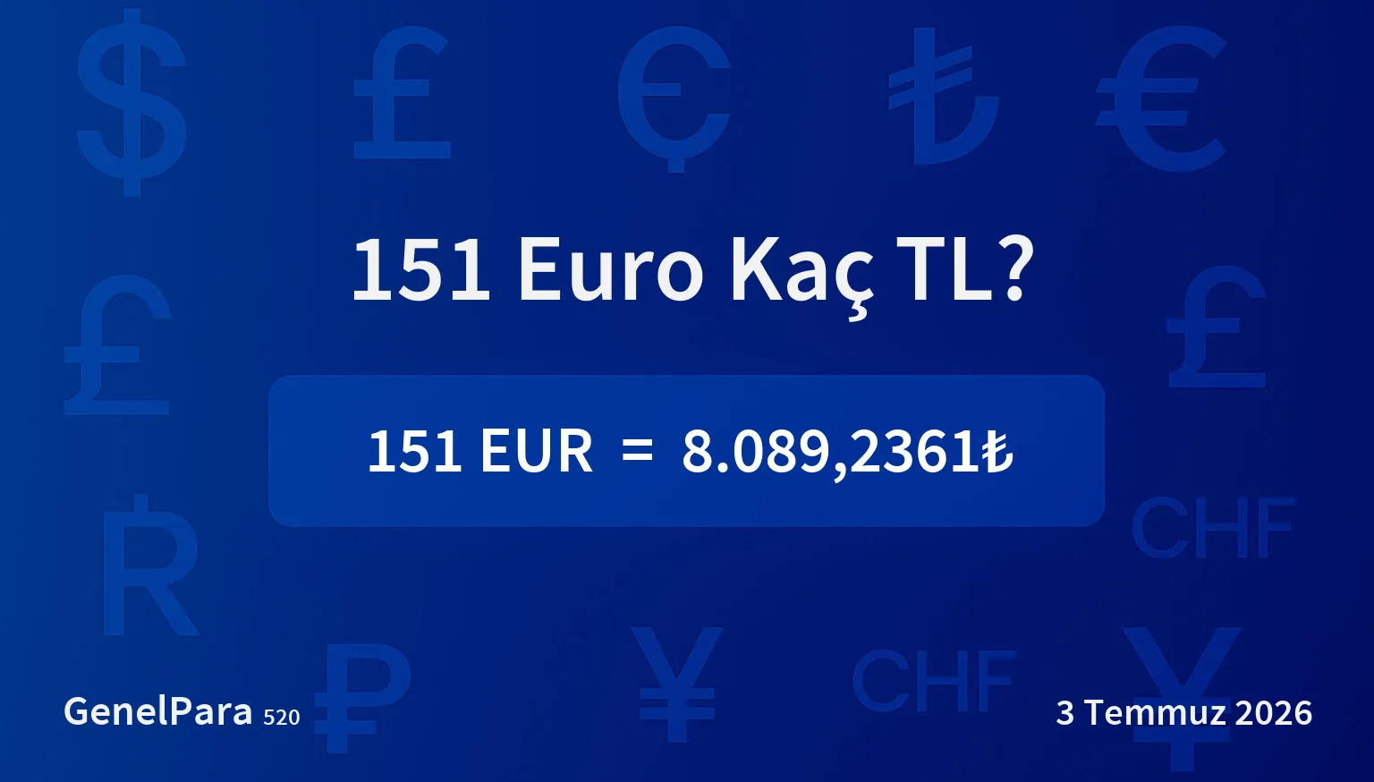 151.41 Euro Kaç TL?