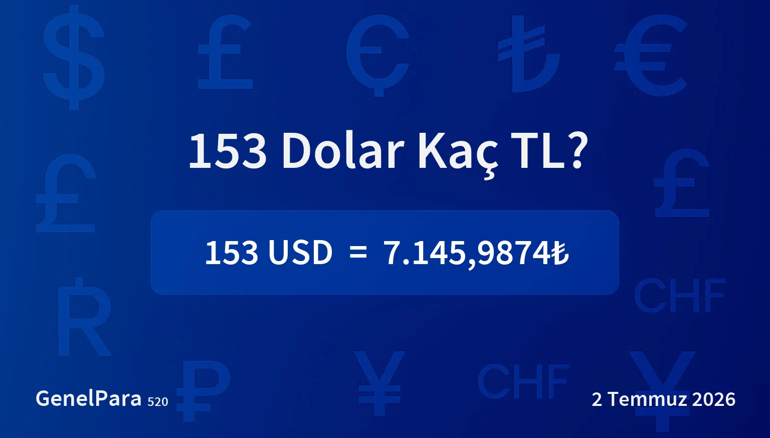 152.81 Dolar Kaç TL?