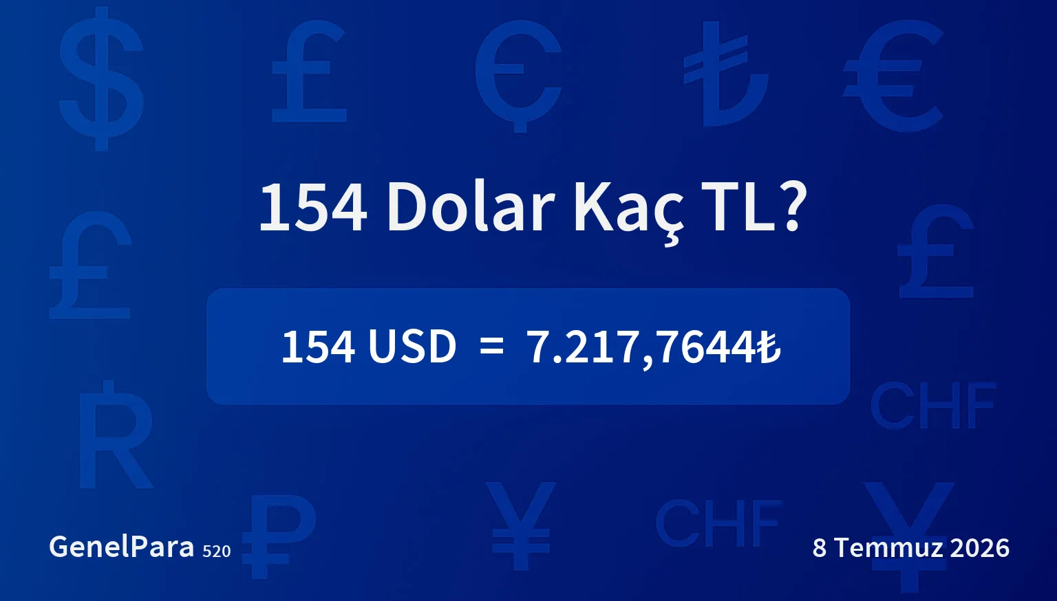 153.65 Dolar Kaç TL?