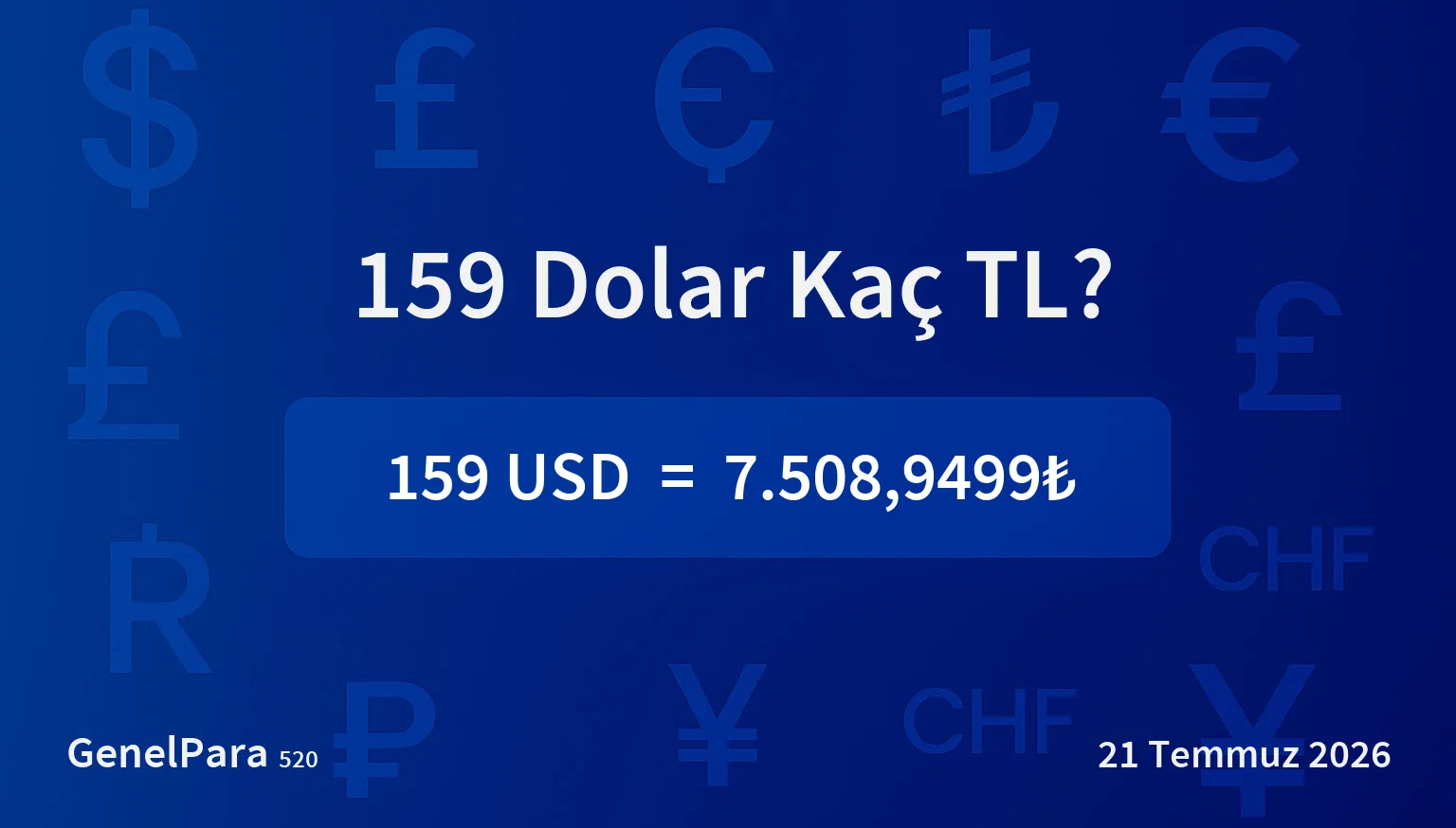 158.88 Dolar Kaç TL?