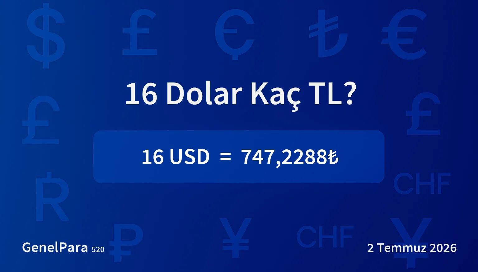 16.02 Dolar Kaç TL?
