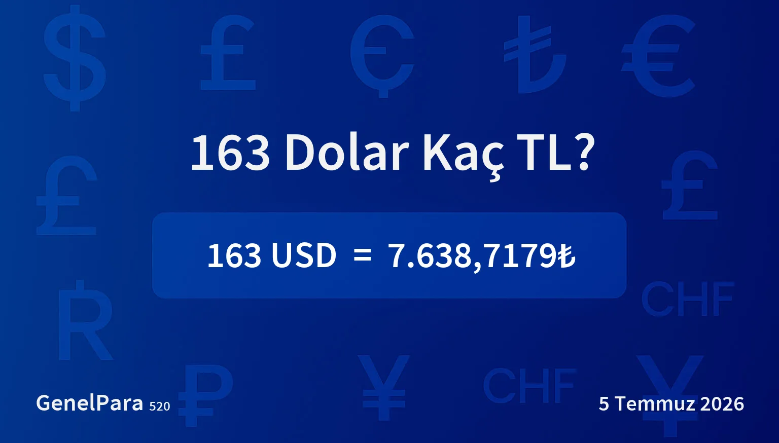 163 Dolar Kaç TL?